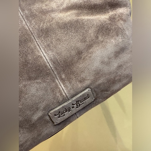 Lucky Brand Genuine Suede Slouchy Hobo Bag With Bow Detail - Picture 5 of 5